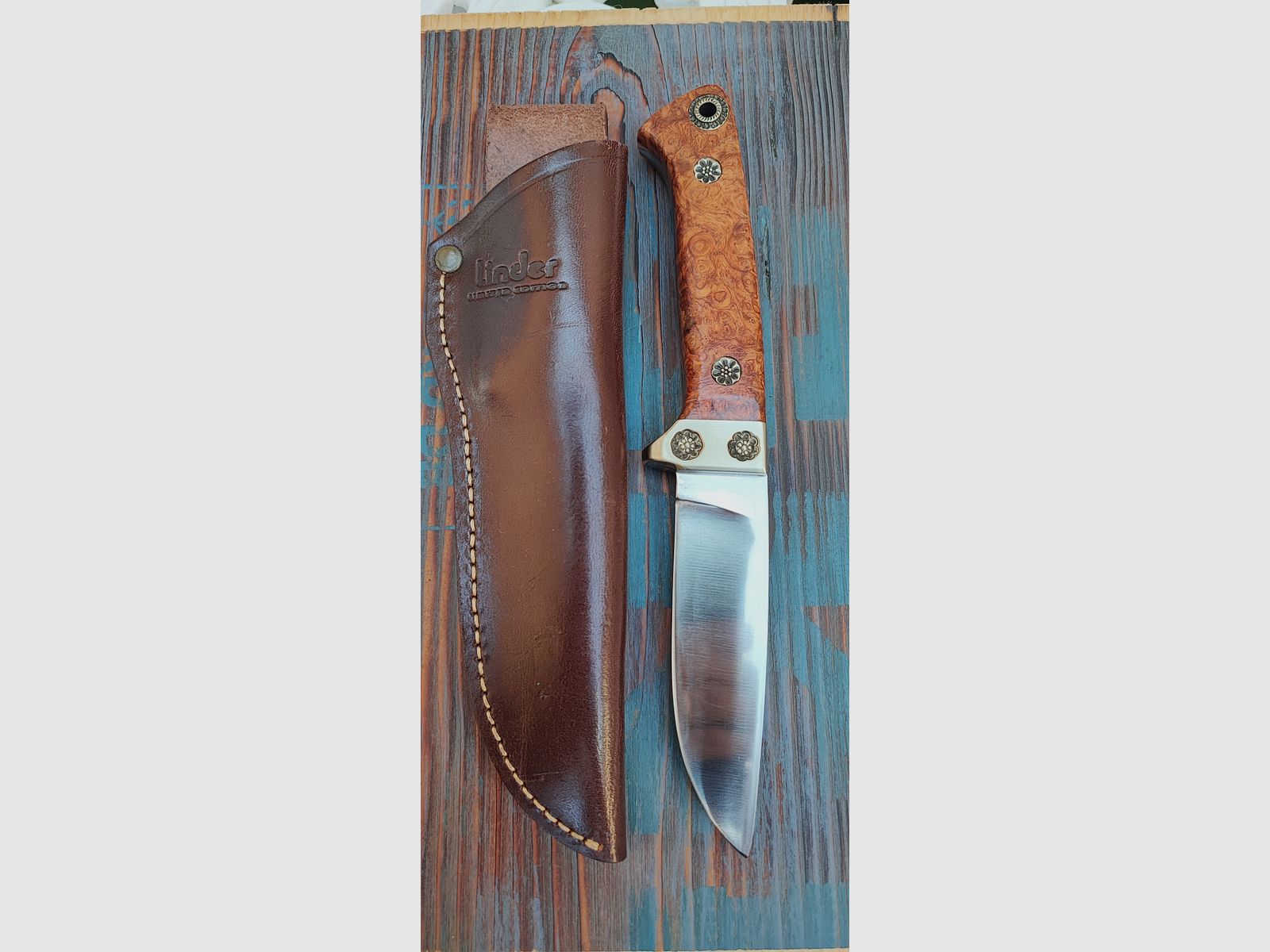 Linder ATS 34 couteau de chasse avec étui Limité #41/444