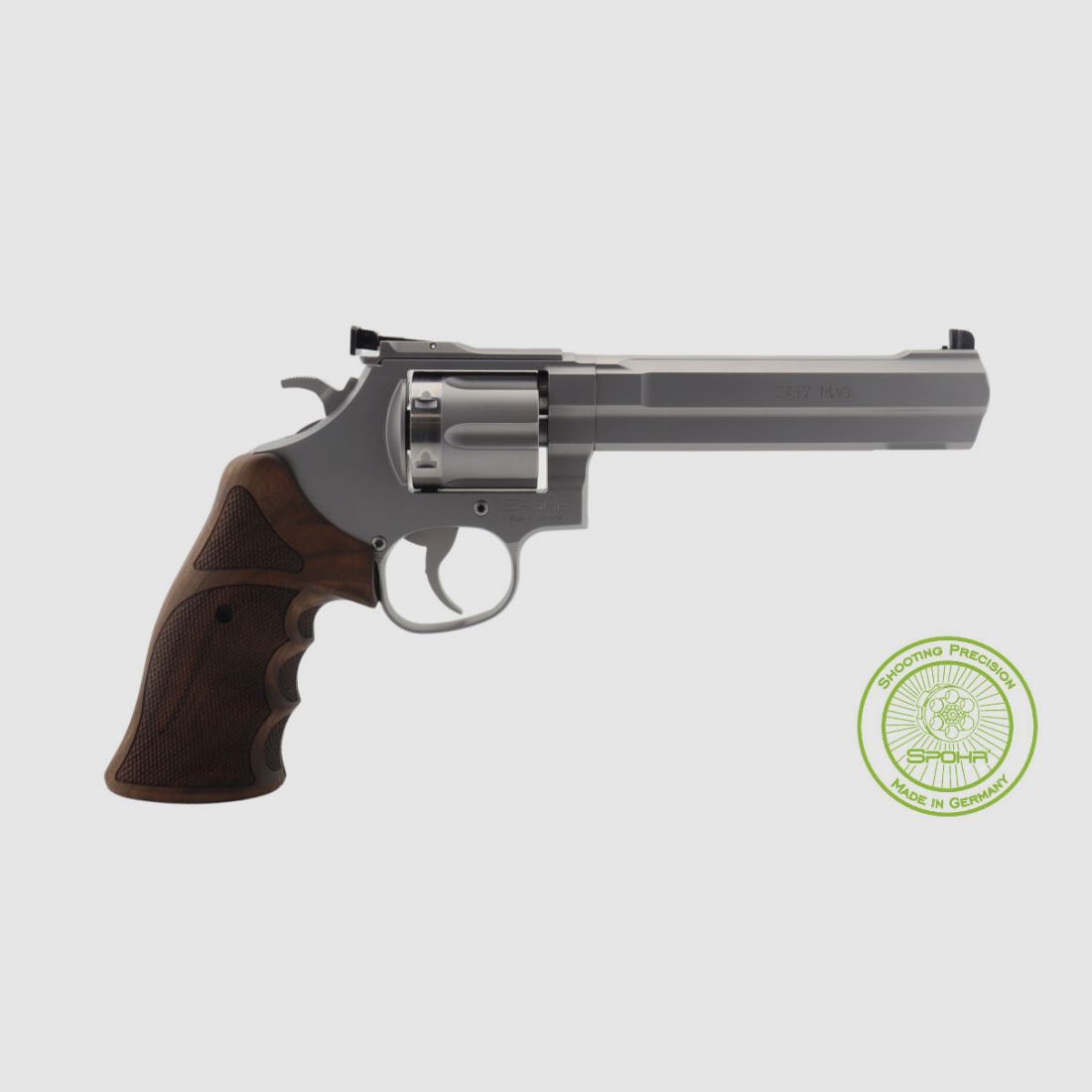 SPOHR L562 Standaard 6.0 RVS 6" Revolver met verwisselbare trommel 9mm Made in Duitsland