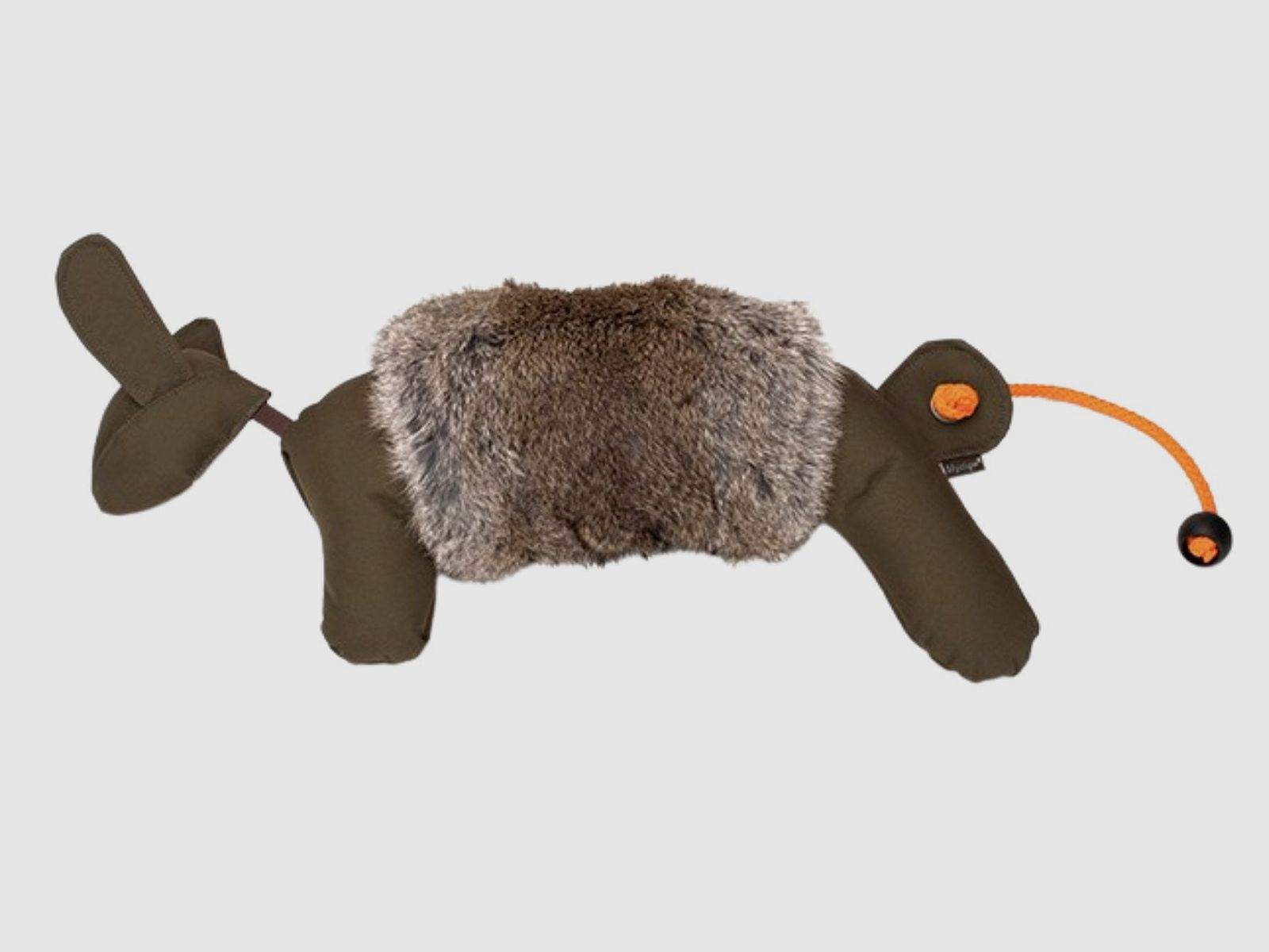 Mystique Rabbit Dog Dummy mit Fell Cover olive groß