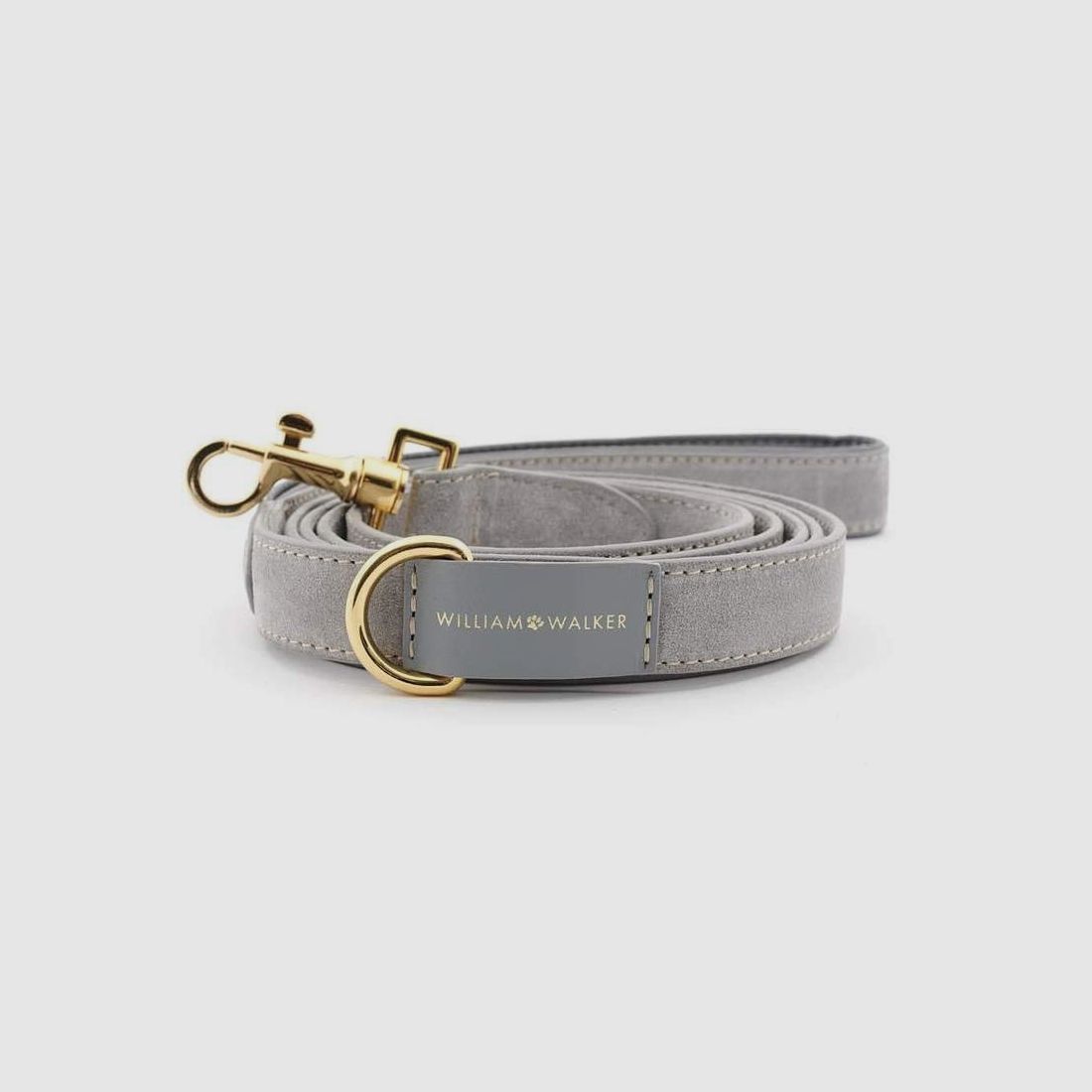 William Walker City Leder Hundeleine Grau