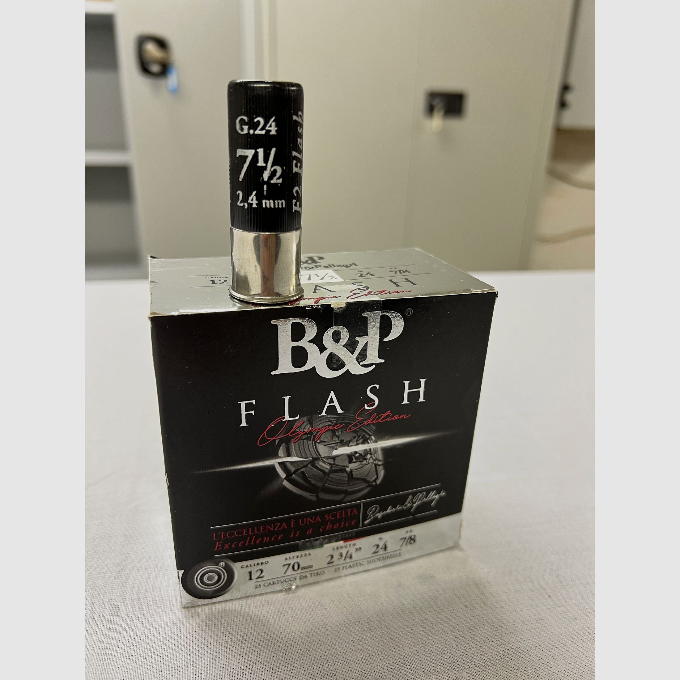 250 piezas Baschieri & Pellagri 12/70 4 BIS F2 Flash Trap 2,4mm 24g