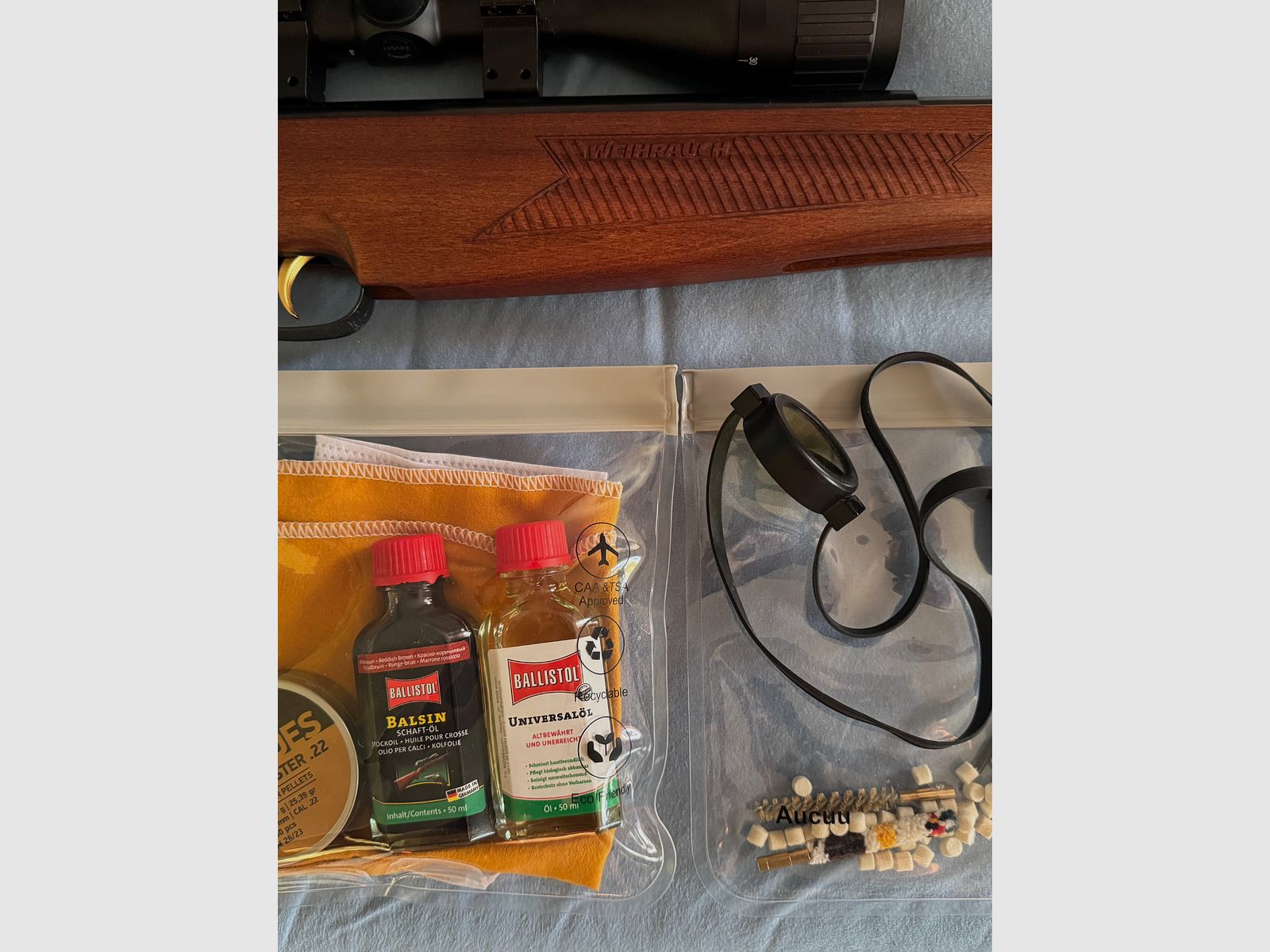 Weihrauch HW 97 Kaliber 5,5 Zielfernrohr HAWKE Futteral ExportFeder