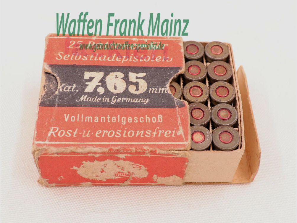 DWM, Berlin Munitions de Pistolet 7,65mm Browning