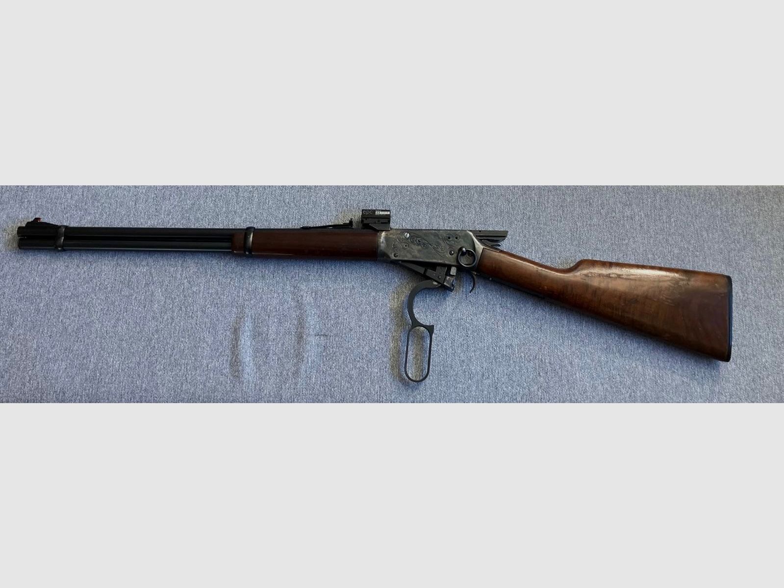 Winchester lever-action rifle Model 94 caliber .30-30 rarity with Tornado red dot sight
