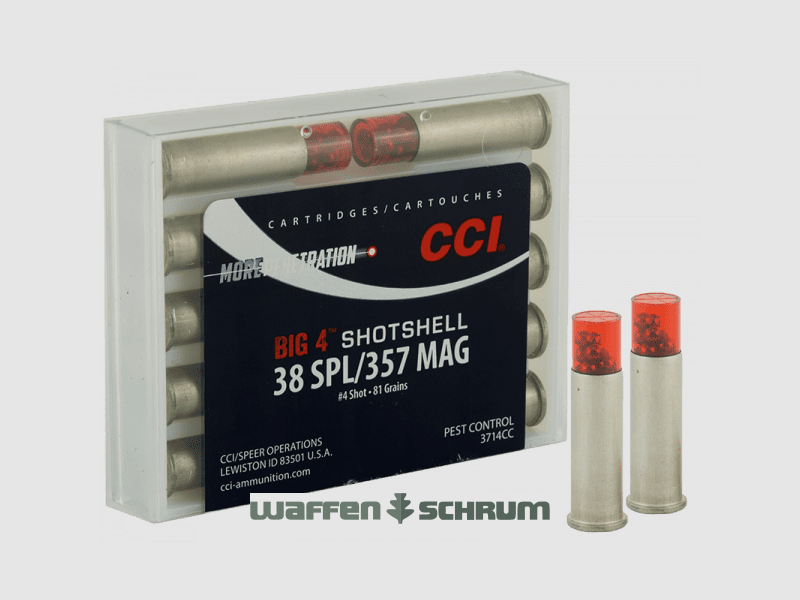 Blazer .38Special Shotshell 6,5g - 100gr. Für Kaliber .357 geeignet.