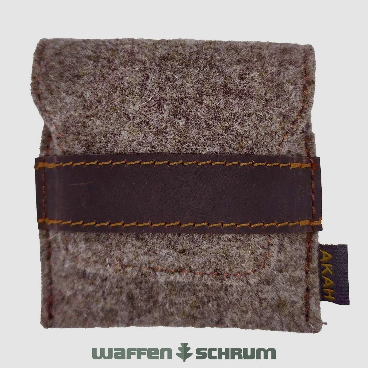 Estuche para cartuchos AKAH de fieltro de lana 5 cartuchos beige