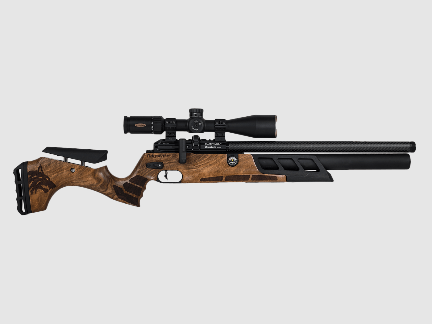 Daystate Black Wolf HP 23″ Hi Lite Walnut – Luchtbuks, afbeelding 1 van 2