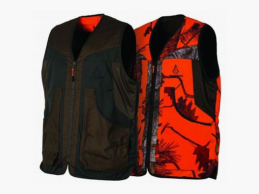 Weste Kinder Treeland Wendbar Camouflage Orange Fire/Grün
