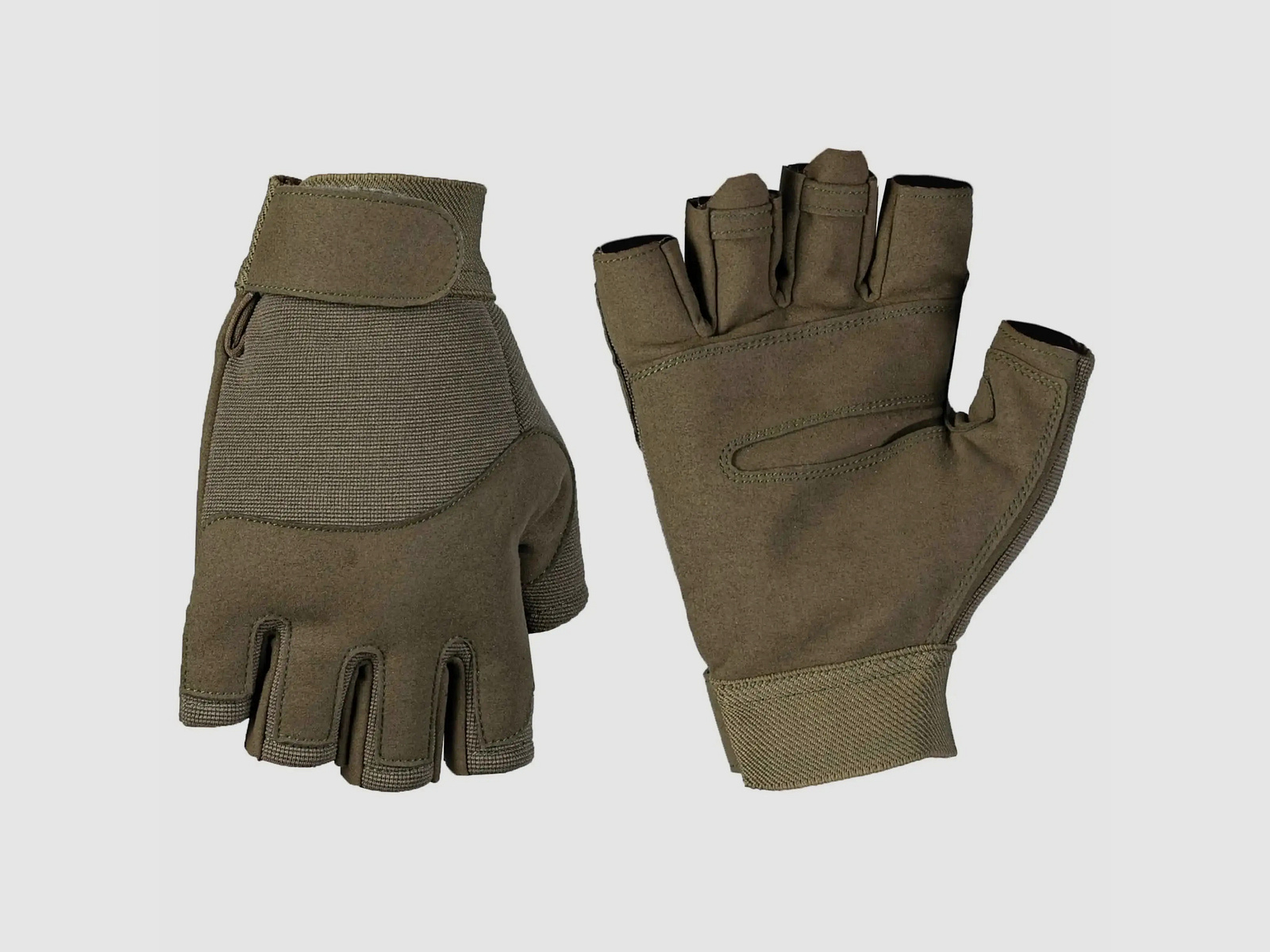 Mil-Tec Mil-Tec Handschuhe Halbfinger Army Fingerlinge - Oliv / L Herren