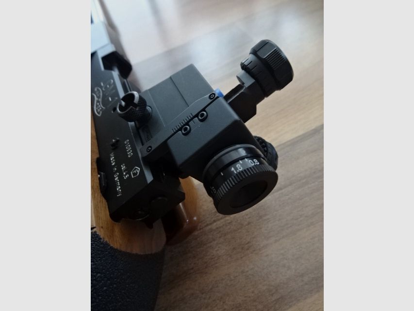 Walther LGM-1 Match Luftgewehr für Rechtsschützen topp Zustand Schussbild Anleitung Irisblende