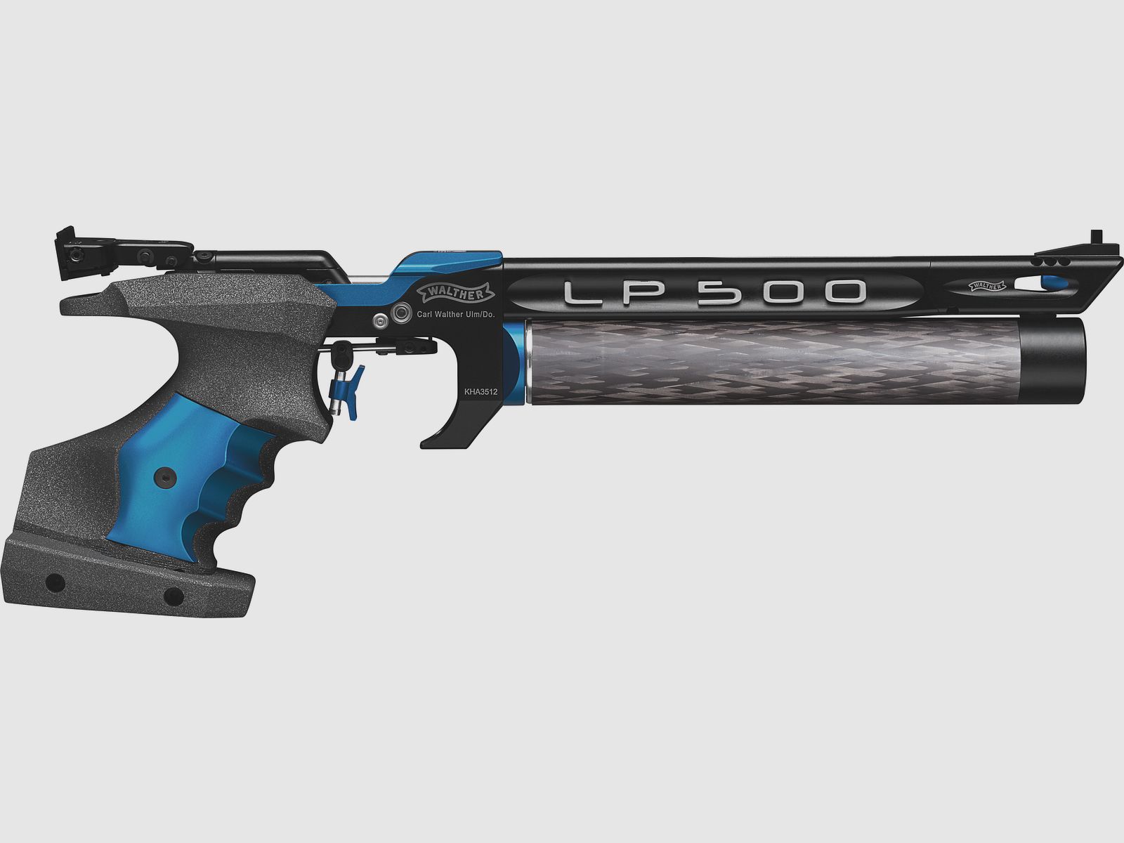 Walther LP500 Meistermanufaktu rechts, Griff Gr.M-L blau