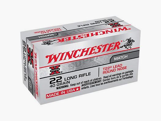 Winchester T22 .22 LR 40GR LRN 50 Patronen