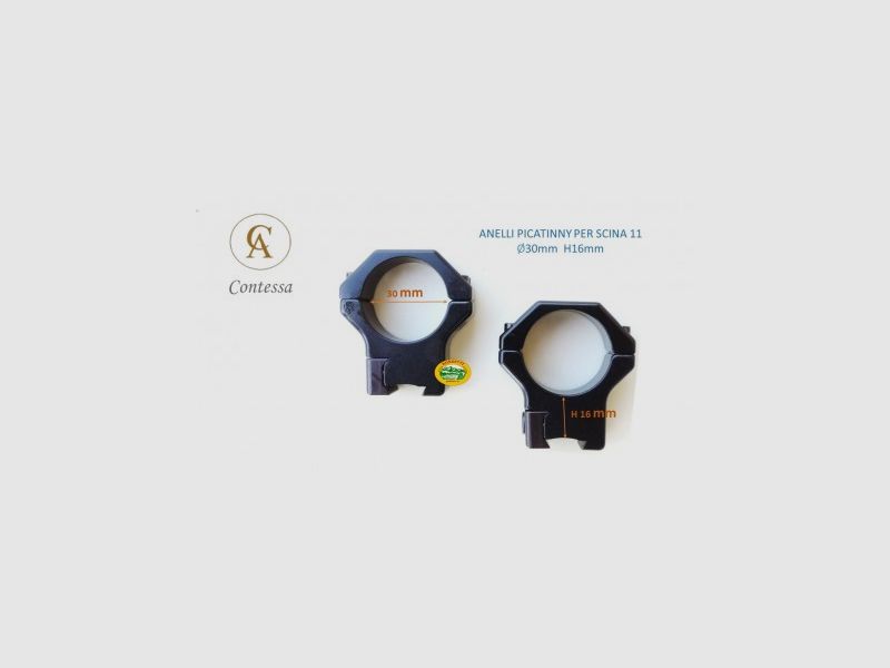 CONTESSA Ringe 30mm H16mm für Schiene 11mm - SDT02/A