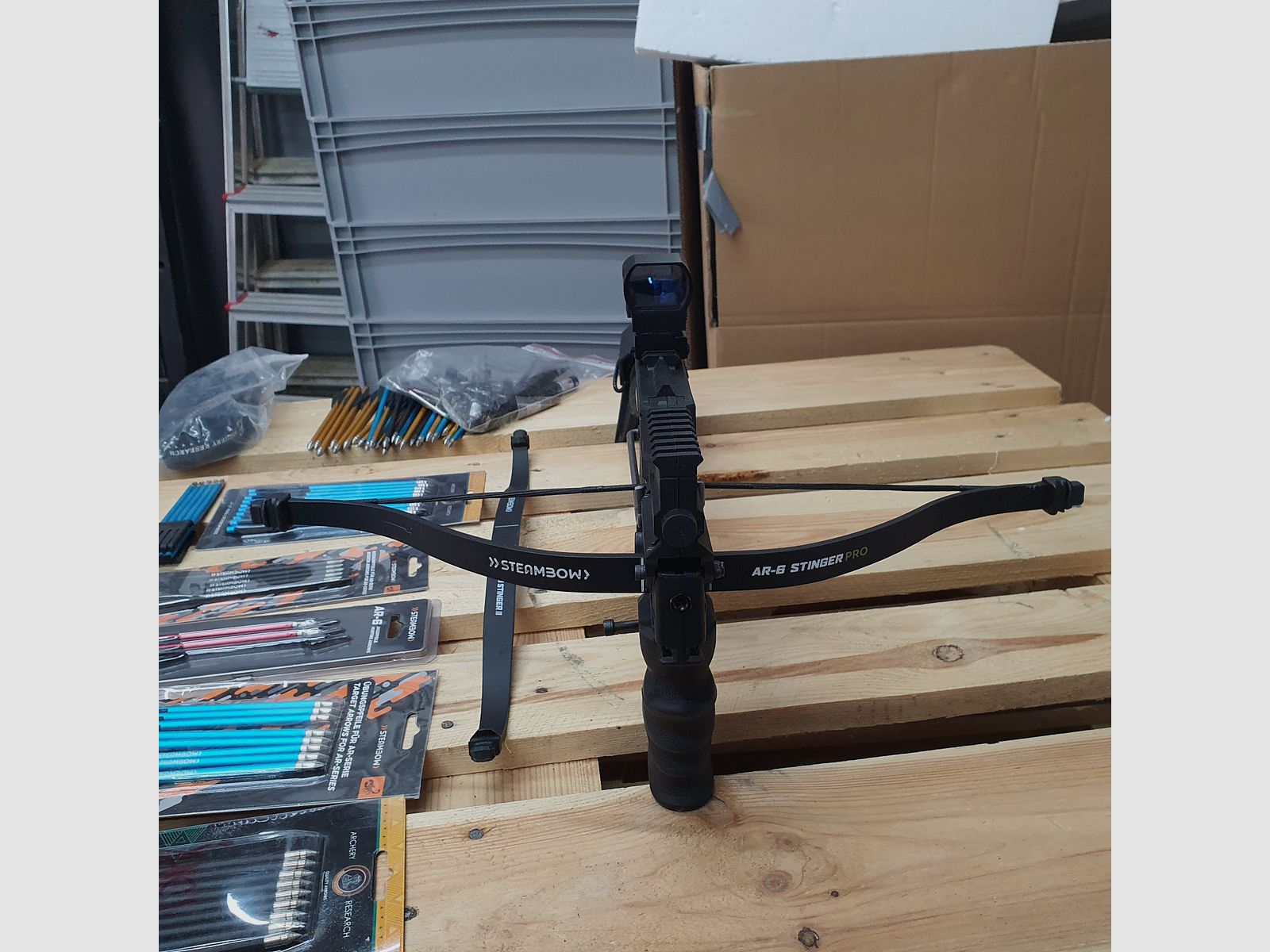  Steambow AR-6 Stinger II Tactical Armbrust mit viel zubehör!