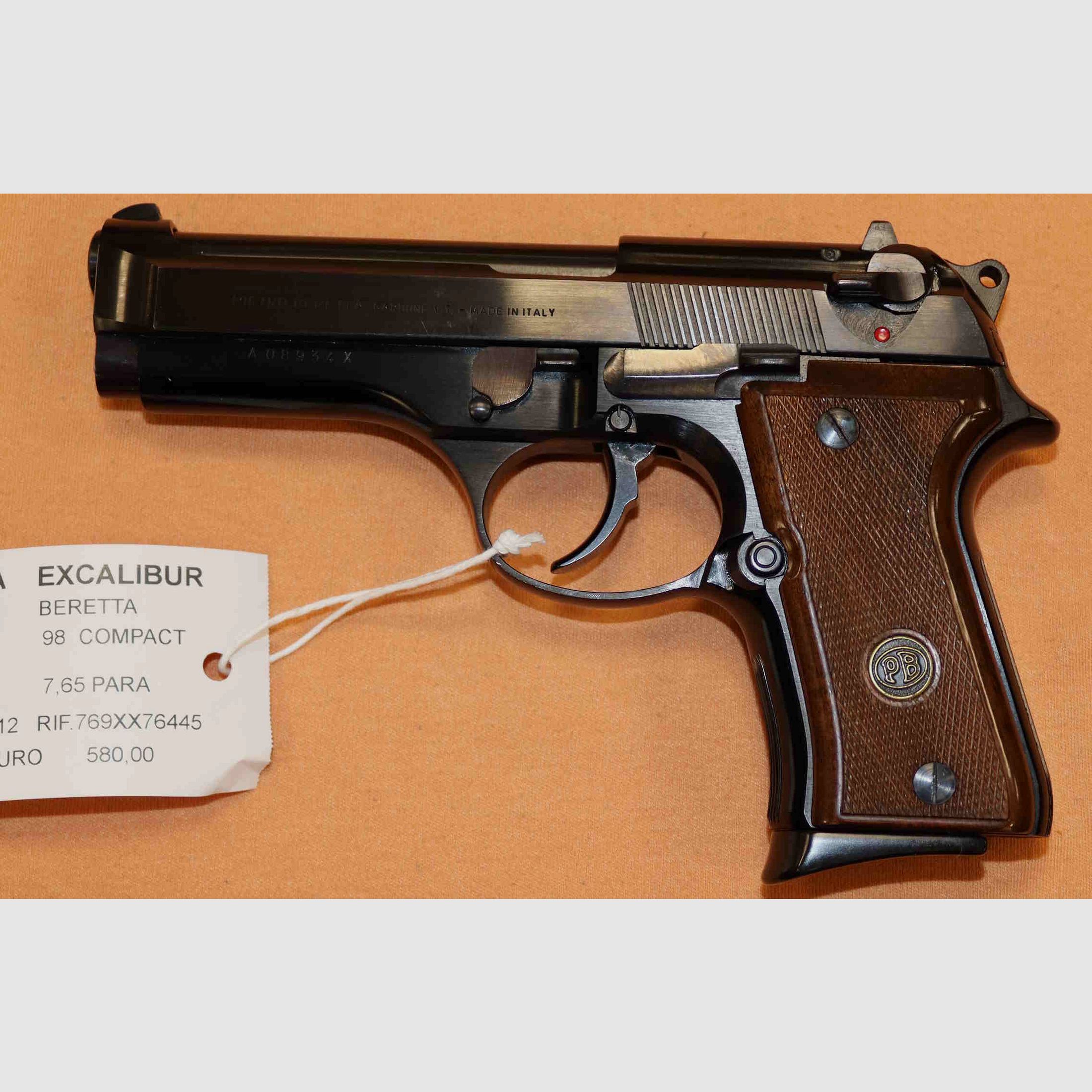 Beretta Model 98 Compact Pistol Caliber 7.65 Para, image 3 of 7
