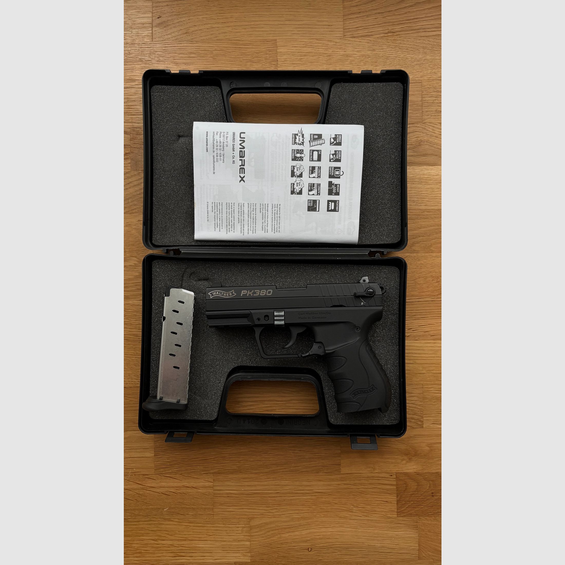 Walther PK 380 pistola a salve