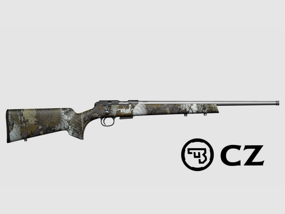 CZ 457 Camo Stainless 20'' .22lr with thread repeating rifle