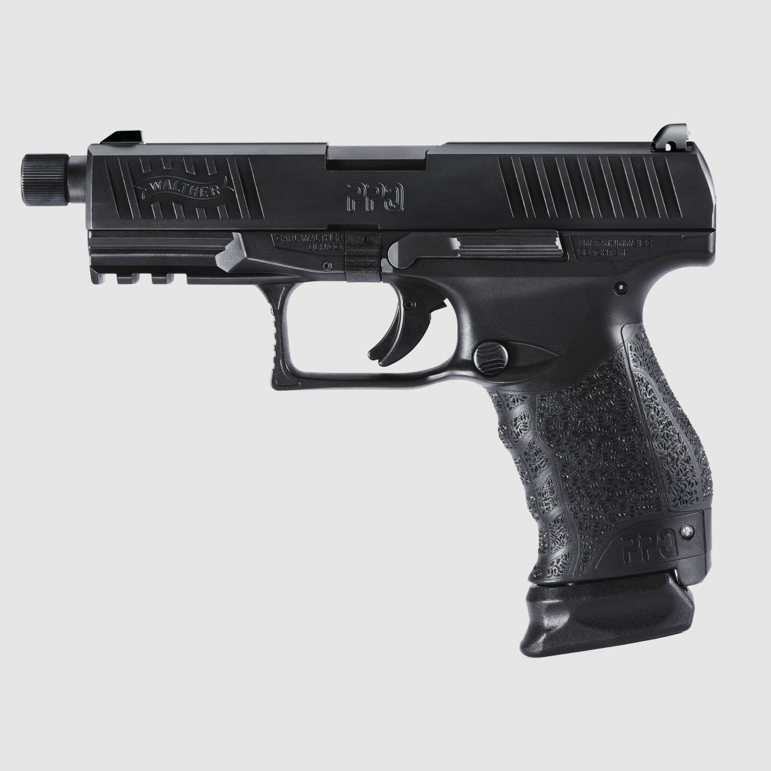 Walther PPQ M2 Navy cal. 9mm Para pulsante di sgancio del caricatore, canna filettata