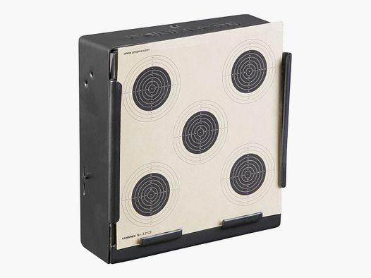 Bullet trap box made of sheet steel 14x14 cm