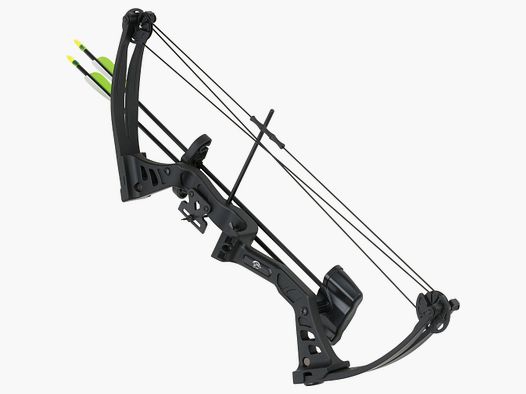 Set di archi compound 25 lbs Bresa nero