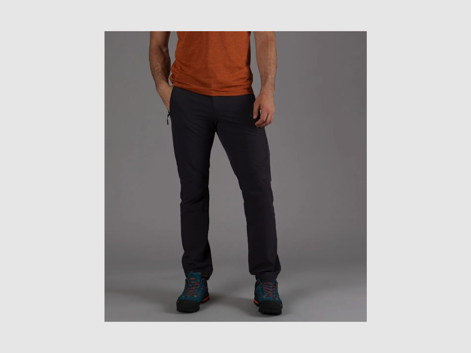 CMP Herren Stretch-Nylon-Wanderhosen ANTRACITE-CEMENTO