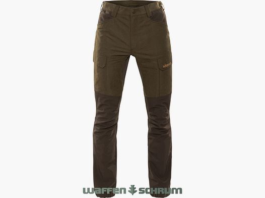 Pantalon Härkila vert saule scandinave / marron foncé