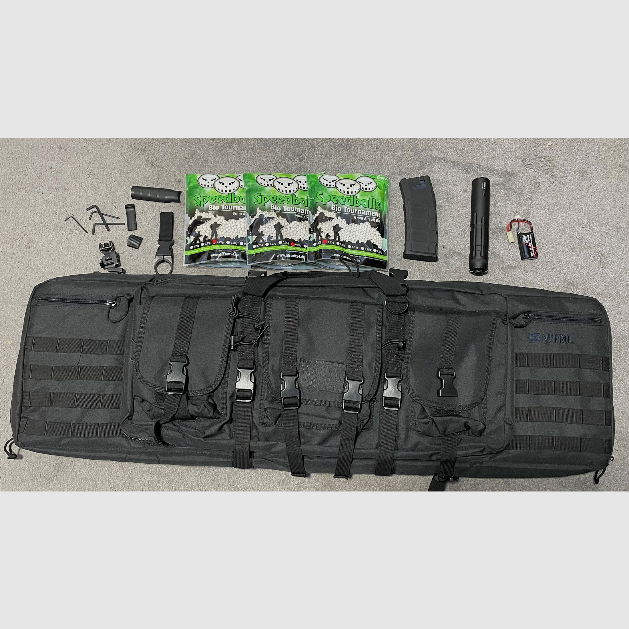 King Arms M4 TWS KeyMod Dinosaur Elite Vollmetall S-AEG 6mm BB schwarz