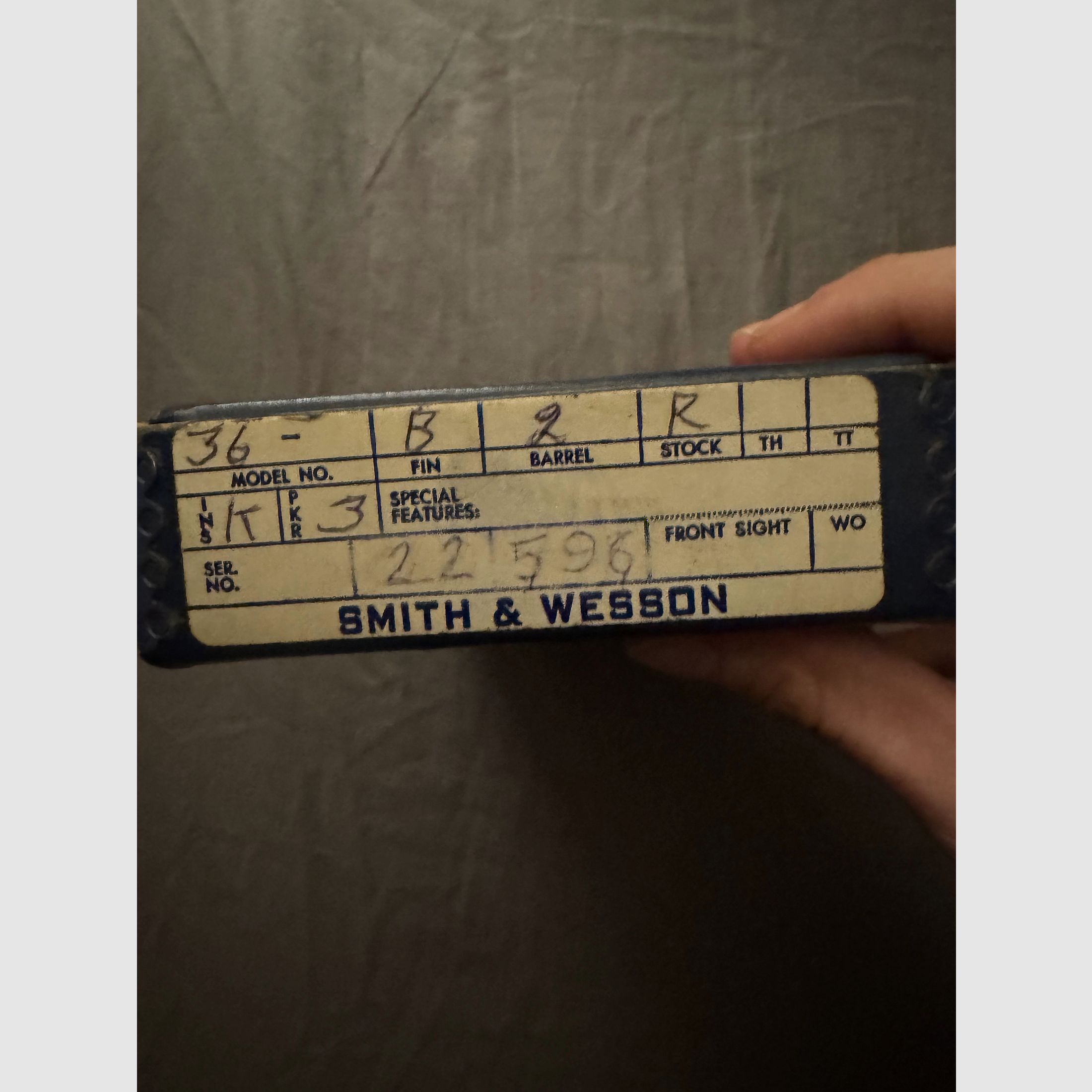 Original anni '60 Smith & Wesson .38 Chiefs Special scatola