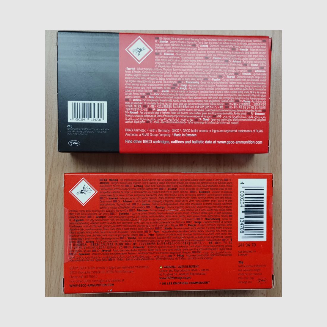 .223 Rem. Munición de caza Geco y Federal