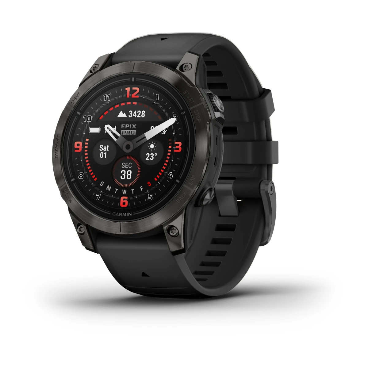 Garmin Epix Pro (Gen 2) - Sapphire Edition 47 mm - Titanio gris con revestimiento de carbono (DLC) y correa negra [010-02803-11], imagen 13 de 13