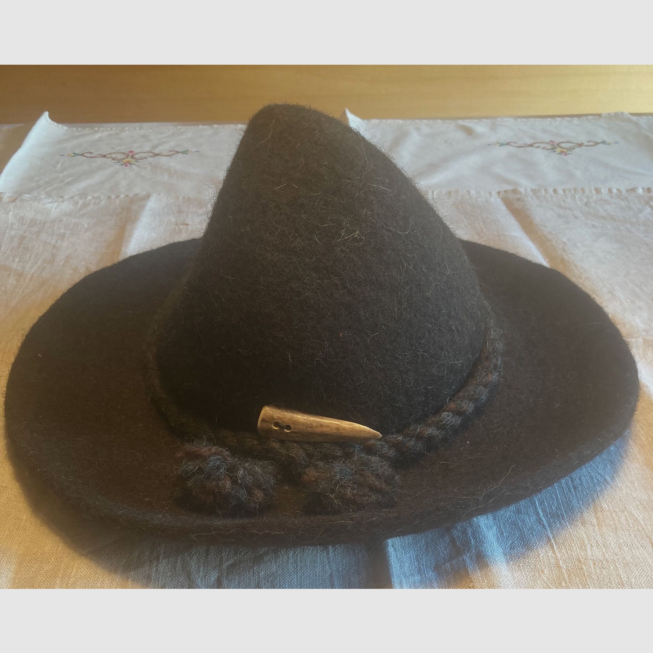 Sombrero de fieltro, hecho a mano en talla 85, nuevo