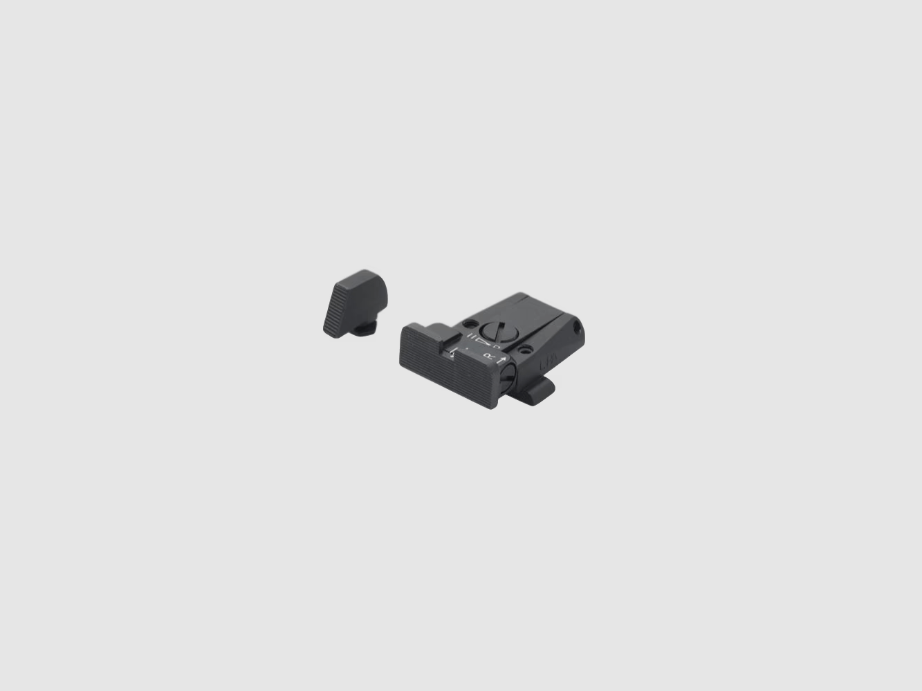 LPA Micrómetro de mira “SPR” para pistolas Glock, hoja de mira negra, incluye alza