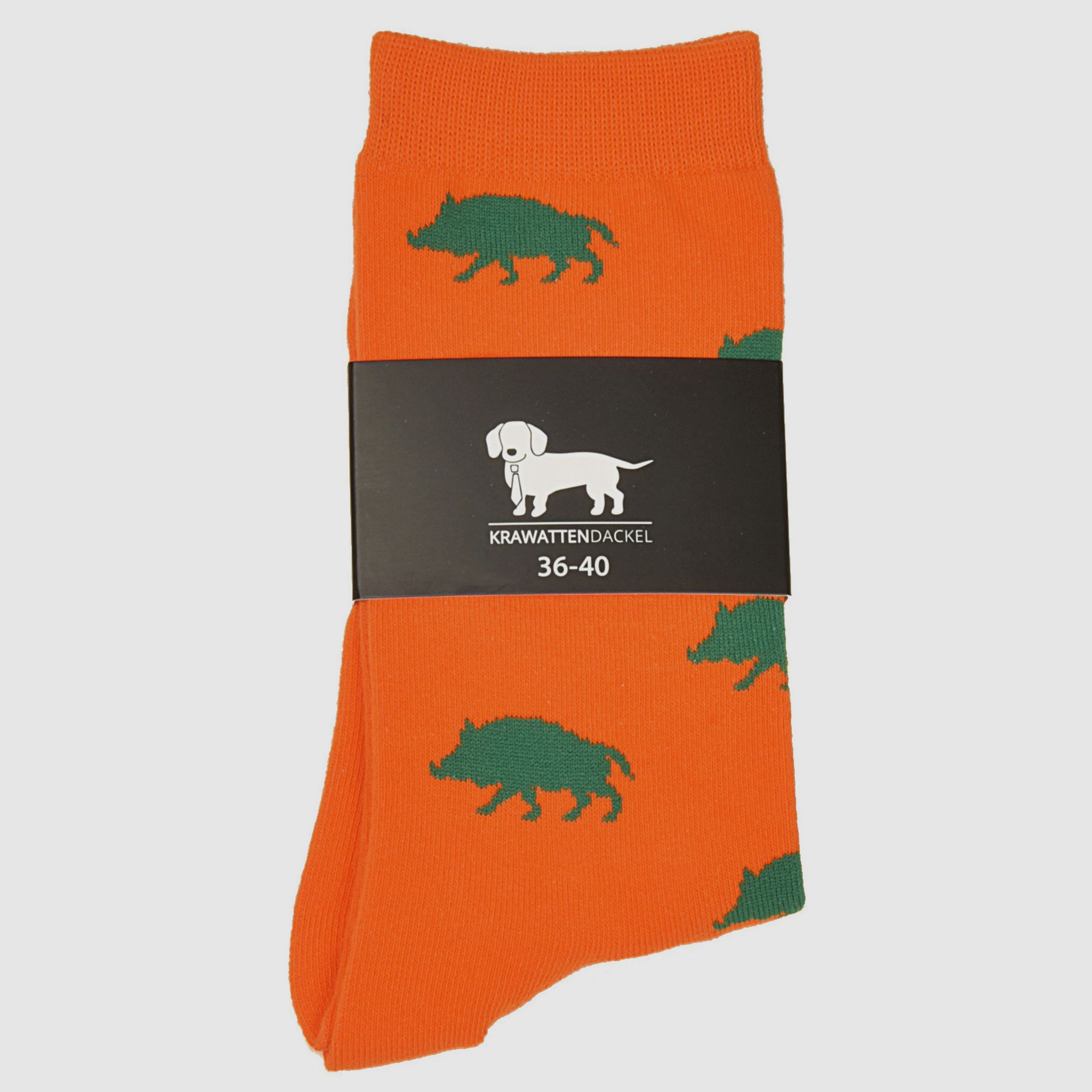 Krawattendackel Socken mit Wildschwein