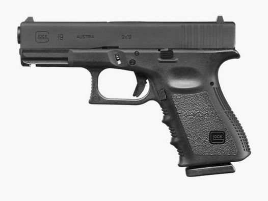 Glock 19 Gen. 3 mit Metallschlitten GBB 6mm BB schwarz 