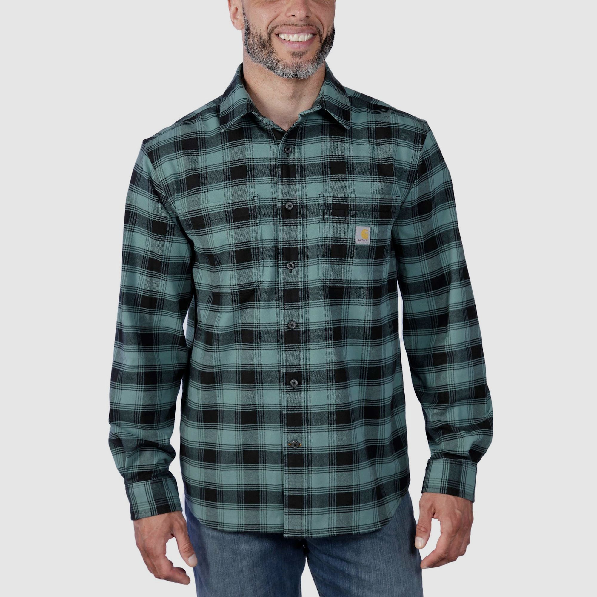 Carhartt Midweight Flannel Shirt Men's Sea Pine XXL