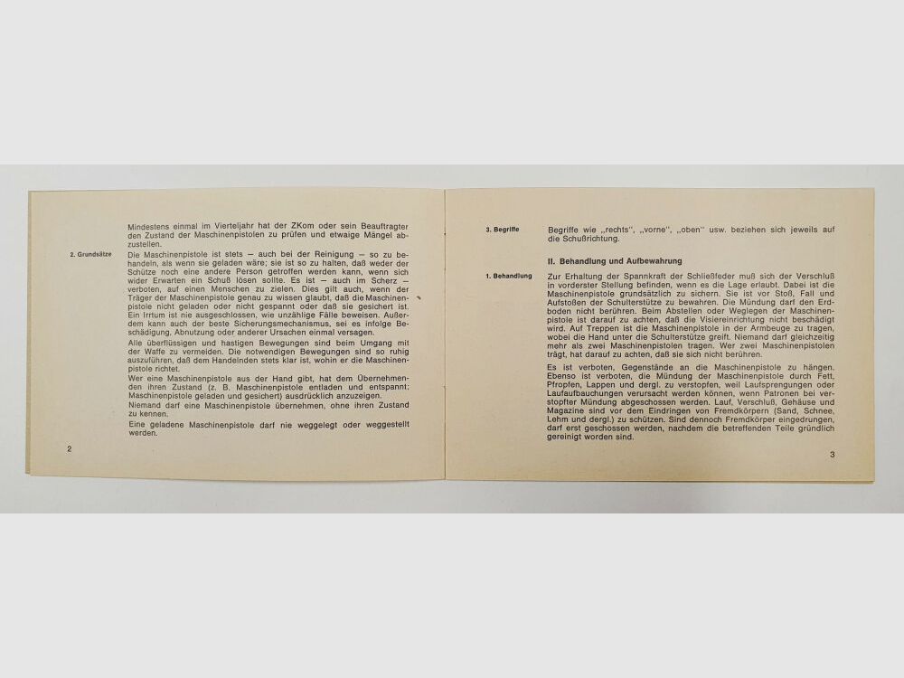 Heckler & Koch Instruction HK MP5 Treatment Care Cleaning Federal Ministry of Finance BMF / CUSTOMS Bonn 1968, image 3 of 5