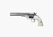 Schofield CO2 Revolver 6 Zoll NBB Silber & Ivory Kaliber 4,5mm BB