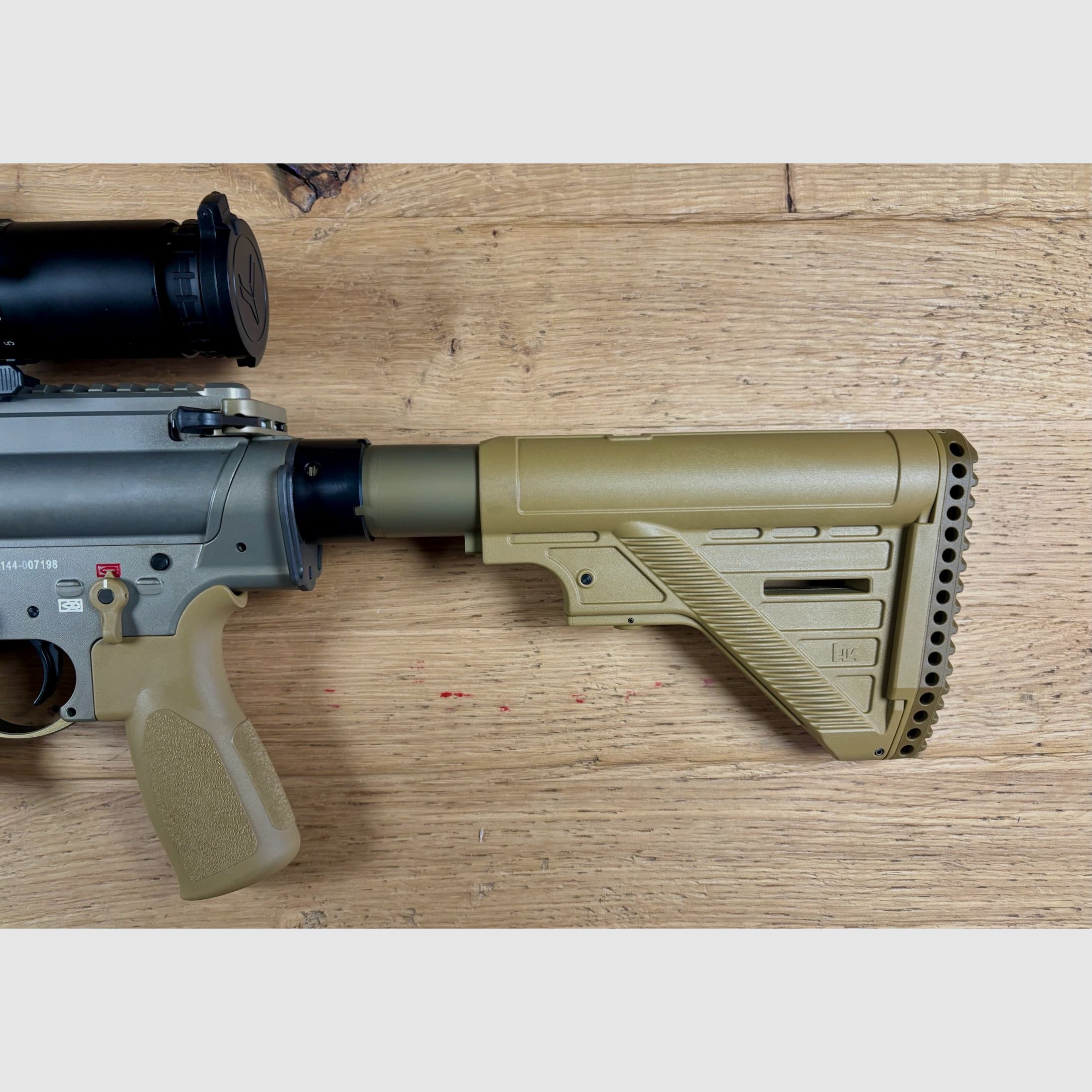 Heckler & Koch HK MR 308 A3 - Sandfarben - inkl. ZF Falke 4-16x44 TAC Karbon Zweibein