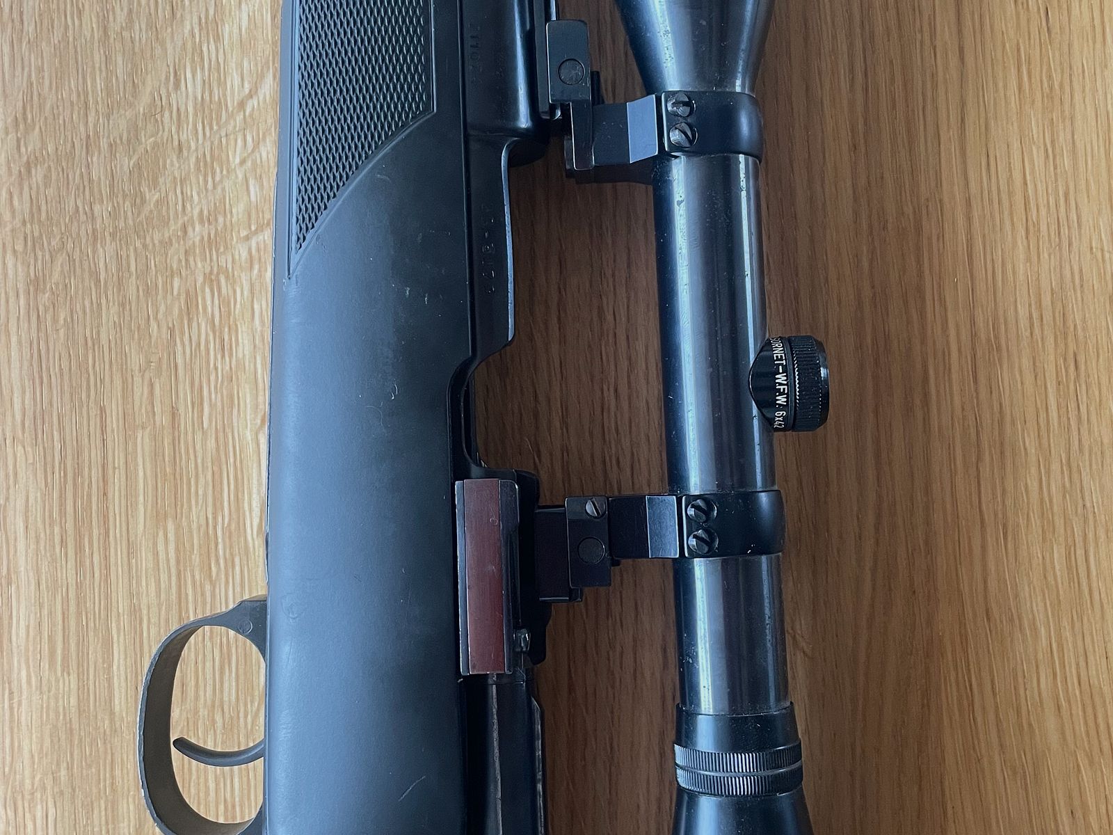 Mauser K98 mit Sabatti-Lochschaft und Sornet 6*42 Optik