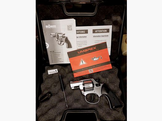 Röhm RG 59 revólver de detonación Alu Chrome 9 mm R.K. (PTB 735) como nuevo
