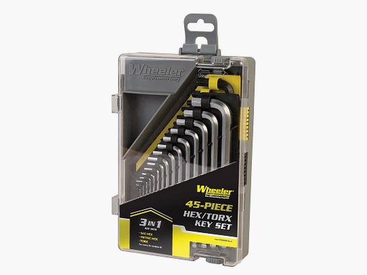 Wheeler 45 teiliges SAE/Metrisch HEX und Torx Schlüssel Set