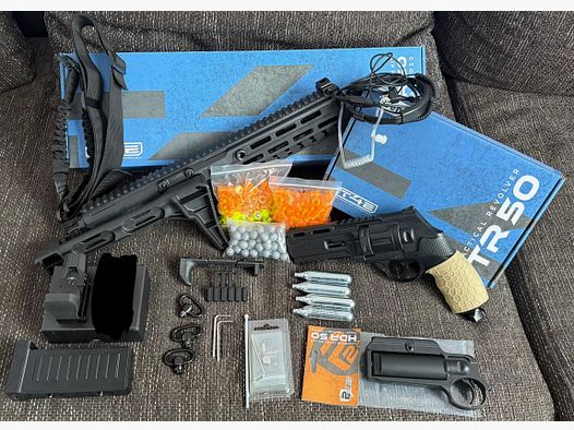 RAM-Set - Umarex T4E TR50 (Gen.2) + Umarex TR50 uitbreidingsset + diverse accessoires (ongeveer 4 weken oud)