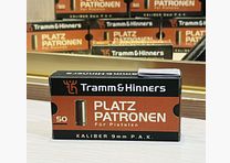 Tramm & Hinners / Umarex - Platzpatronen für Pistolen 9mm P.A.K. (50er) - Messinghülse