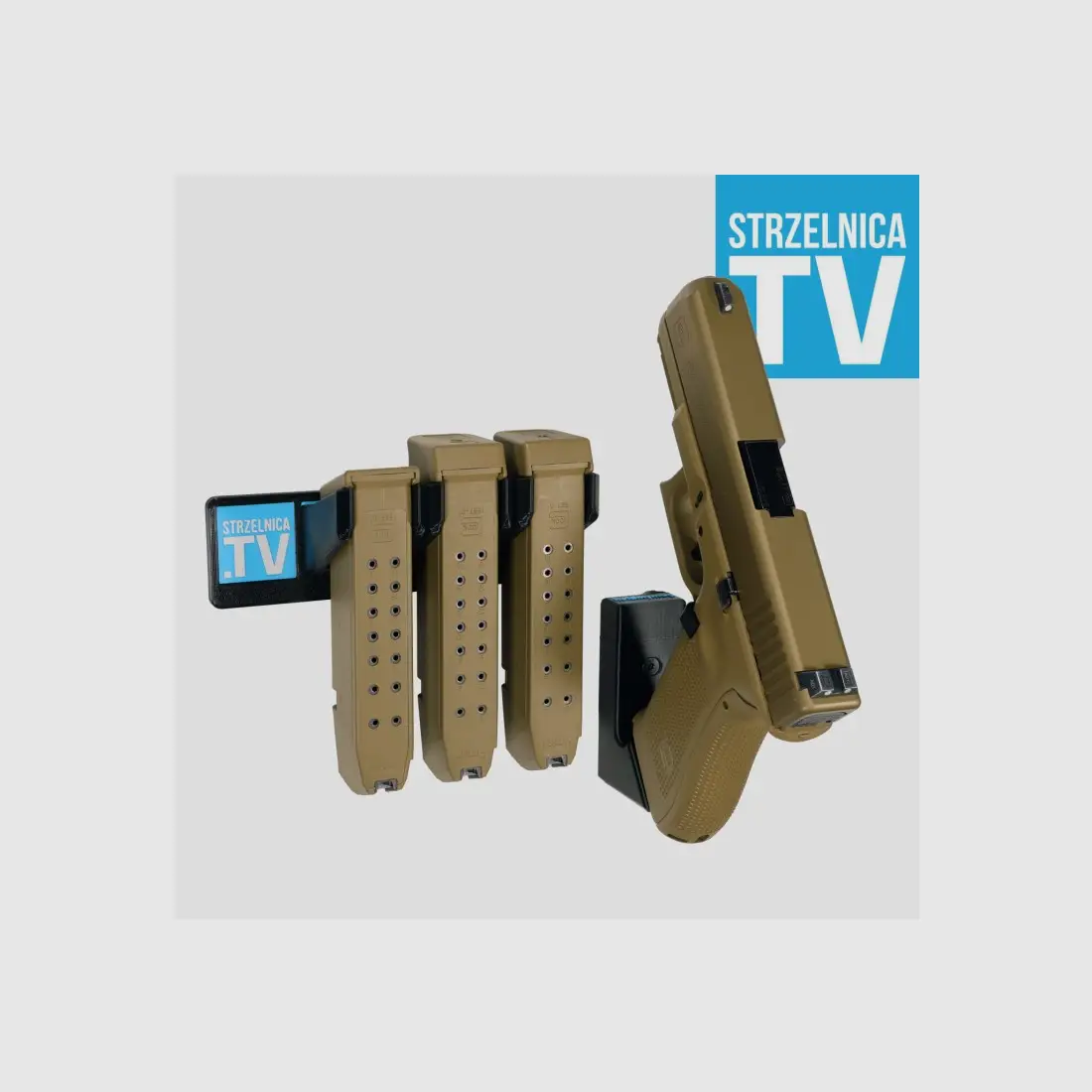 Szafa Kwiatka Pistol holder for GLOCK and 3 magazines (Glock 17/19 X/34/45) - HoldmyMag magnetic holder, image 3 of 3