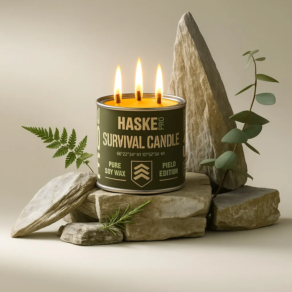 EKO TRICORE survival candle 220 g Haske Pro 14 h burn time + matches, image 14 of 36