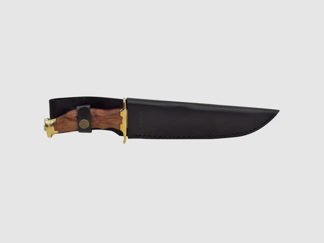 Jagdmesser Leopard Holzgriff Klinge Edelstahl 21cm, Bild 2 von 4