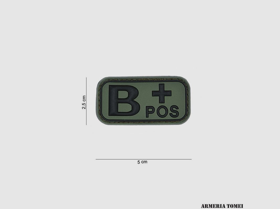 PATCH – 3D PVC B+ POSITIVE GREEN #13031