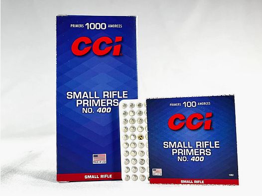 CCi Lange Geweer Primers *No. 400* STD Kleine Geweer 1 Verpakking (voor 1.000 schoten à €0,129*)