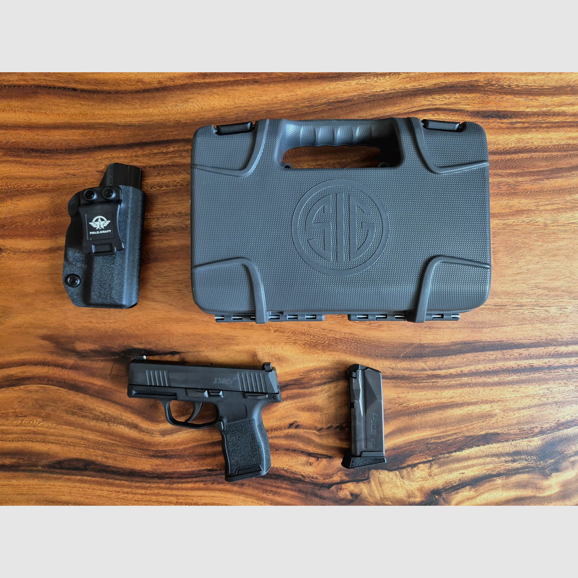 Sig Sauer P365 MS 9mm Luger inkl. POLE.CRAFT-Holster – Neuwertiger Zustand