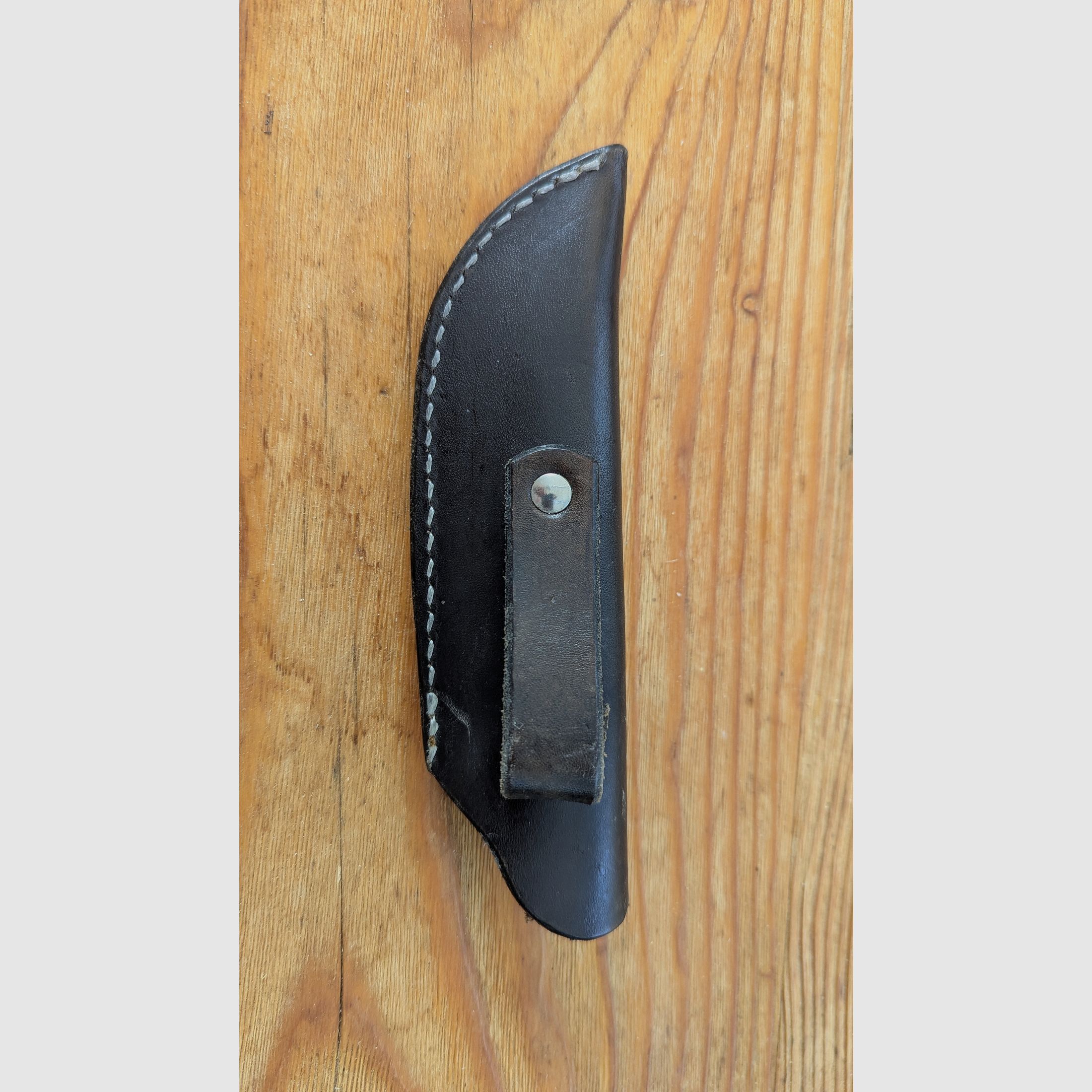 ESEE-4 Bushcraft- & Survivalmes met handgemaakte leren schede